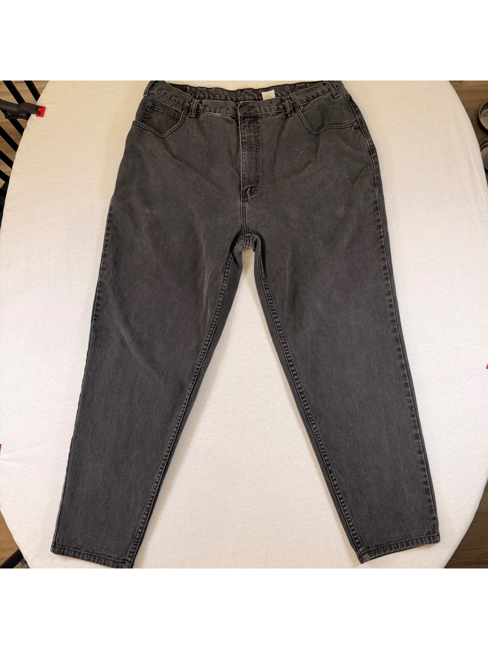 Vintage Jordache gray black jeans baggy Fadded